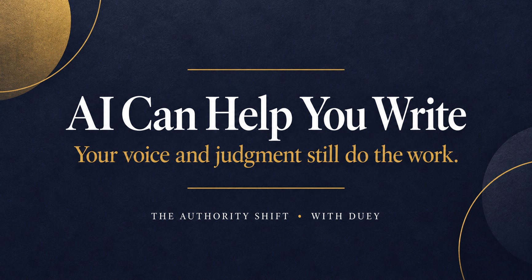 Using AI without losing your voice or inventing your experience